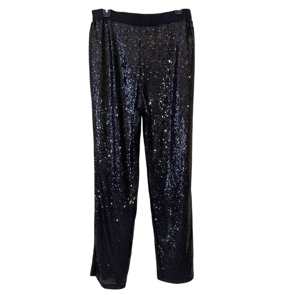 Joan Boyce Black Sequin Pants Size Medium - Picture 15 of 16